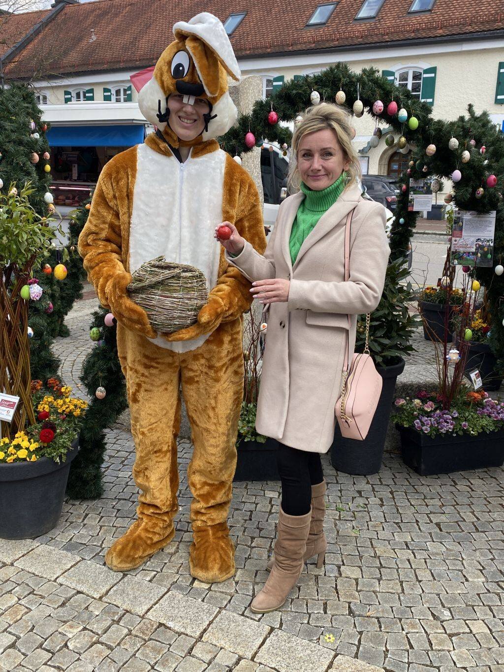 Osteraktion auf dem Wochenmarkt in Pullach